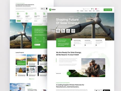 Website Grid, Industrial Website, Green Website, Solar Energy Design, Blue Website, News Web Design, Seo Basics, Creative Website Design, Ecommerce Logo