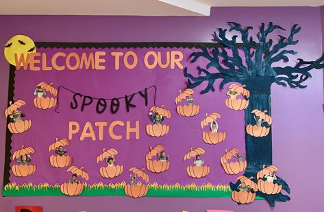 October Bulletin Board Ideas, Daycare Bulletin Boards, Toddler Bulletin Boards, Halloween Door Decorations Classroom, October Bulletin Board, Classroom Door Decorations, October Bulletin Boards, Halloween Classroom Door, Halloween Classroom Decorations