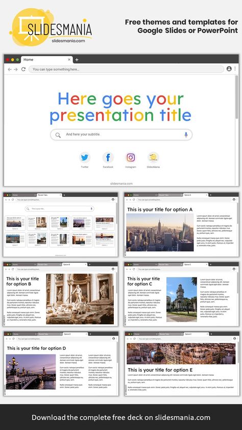 Google Inspired Ppt Template, Google Inspired Design, Pixelab Template, Website Powerpoint Template, Websites For Presentation Templates, Ppt Ideas For School, Google Powerpoint Template, School Presentation Ideas Power Points, Aesthetic Canva Presentation Templates