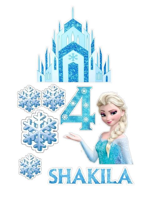 Elsa Frozen Party, Frozen Elsa Cake Topper, Cake Toppers Diy, Frozen 3rd Birthday, Frozen Cupcake Toppers, Elsa Cake Toppers, Minnie Mouse Cupcake Toppers, Disney Frozen Cake, Elsa Cake