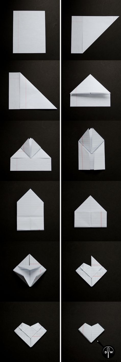 The Lost Art of Folding Notes ~ How to Fold a Valentine's Heart Folding Notes, Heart Tutorial, Letter Folding, Valentine's Ideas, Folding Origami, How To Fold Notes, Origami Heart, Folded Paper, How To Fold