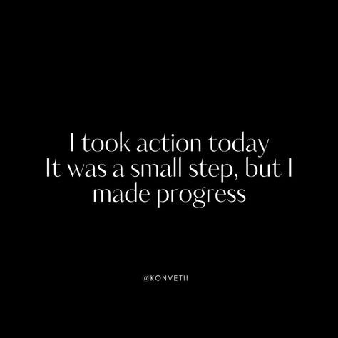 I took action today. It was a small step, but I made progress. I did well. Follow us, let's build a community of people actually living not just existing. LinkedIn: @Konvetii Instagram: @konvetii Pinterest: @konvetii #konvetii #everyoneshouldlive #1in400trillion #affirmation #ambition #gratitude #confidence #dailyinspiration #inspiration #mindset #motivational #quoteoftheday #motivationalquotes #success #successful #selfcare #selflove #aesthetic #aesthetics #quotes ⁠#journeytosuccess #goals... I Did It Quotes, Selflove Aesthetic, Just Existing, Community Quotes, Ambition Quotes, Build A Community, Small Step, Take Action, Daily Inspiration