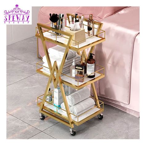 Salon Trolley Cart Ideas, Trolley Cart Ideas, Barber Trolley, Pedicure Trolley, Beauty Trolley, Salon Cart, Hair Salon Furniture, Salon Trolley, Spa Room Decor