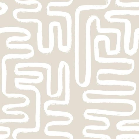 Contemporary seamless pattern with abstract line in nude colors. Floor Graphics, Contemporary Canvas, Temporary Wallpaper, Beige Wallpaper, Paint Brands, Curve Design, Wallpaper Calculator, Geometric Wallpaper, Beige Background