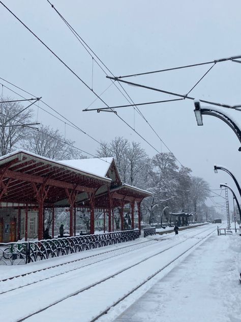 winter, estonia, train station Estonia Aesthetic, Places In Switzerland, Snowy Weather, Tallinn Estonia, I Love Winter, Winter Scenery, I Want To Travel, Tallinn, Travel List