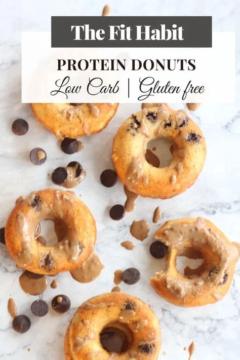 Protein Donuts Low Carb, Protein Baking Recipes, Low Carb Snacks For Diabetics, Daily Nutrition Guide, Protein Donut Recipe, Dessert Recipes With Cream Cheese, Low Carb Sweet Snacks, Protein Donuts Recipe, Easy Low Carb Breakfast