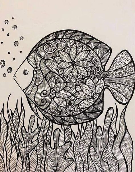 Fine Liner Classes Doodle #doodle doodles #doodles drawing ideas #drawingideas 2.476 Fish Mandala Art Easy, Fine Art Student, Pencil Line Art Drawings, Liner Art Drawing, Line Work Drawing, Creative Line Art, Teaching Patterns, Art Deco Tattoo, Doodle Doodle