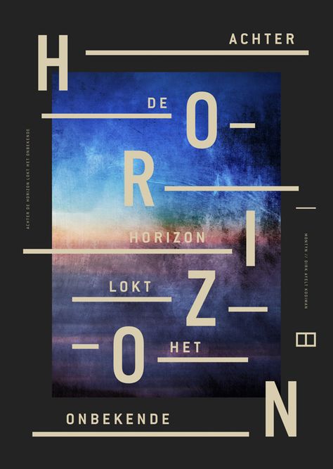 Milan van de Goor Watch Poster, Ads Inspiration, Album Designs, Typographic Posters, 광고 디자인, Beyond The Horizon, Typography Layout, Typographic Poster, Type Posters