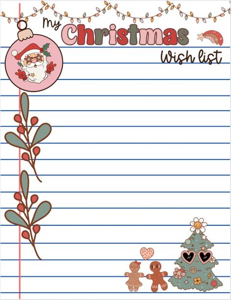 My Christmas Wishlist Printable, Christmas List Template Free Printable, Christmas List Paper, Christmas Wishlist Ideas On Paper, Christmas List Ideas On Paper, Christmas Wishlist Template, Christmas Wishlist For Teens, Santa Christmas List, Teen Christmas Wishlist