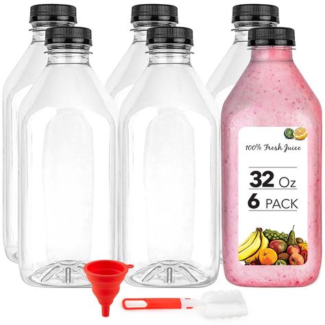 Empty Plastic Bottles, Small Water Bottle, Smoothie Prep, Drink Containers, Juice Drinks, Reusable Bottle, Food Storage Containers Organization, Juice Bar, Juice Bottles