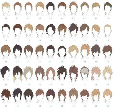 Male hair reference                                                                                                                                                      More Male Hairstyles, Pelo Anime, Manga Hair, Male Hair, Výtvarné Reference, Hair Sketch, 캐릭터 드로잉, Character Sketches, 인물 드로잉