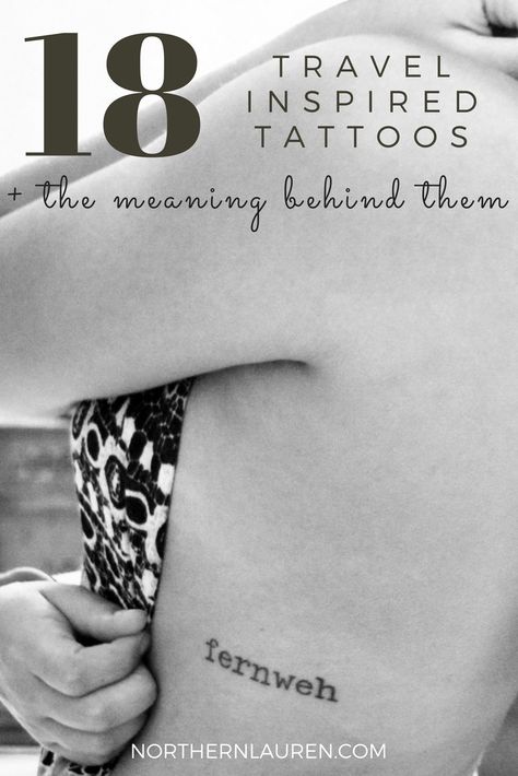 The best travel blogger, travel inspired tattoos, including Sak Yant tattoos, compasses, mandalas, paper planes and more. Travel Words Tattoo, Travel Quote Tattoo Ideas, Travel Line Tattoo, Tattoo Ideas Female Travel, Train Tattoos For Women, Travel Tattoos For Women Unique, Destination Tattoo, Minimalist Travel Tattoo, Travel Inspired Tattoos