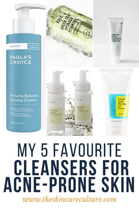 My 5 Favourite Cleansers For Acne Prone Skin: If you have acne-prone skin, chances are that you have probably been led to believe that washing your face multiple times a day to keep it clean is the golden rule for having clear skin.Well, I am not going to lie, I’ve been led to believe the same thing too.But when my face started hosting acne as if it was a damn free hotel, I started doubting my decision to listen to the rubbish online skin experts had to say. Cleansers For Acne Prone Skin, Best Acne Cleanser, The Golden Rule, Washing Your Face, Acne Cleansers, Hydrating Cleanser, Oily Skin Care, Golden Rule, Free Hotel