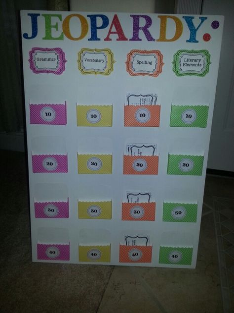 Homemade jeopardy board! Board Games Ideas, Assisted Living Activities, Homemade Board Games, Senior Living Activities, Senior Exercises, Nursing Home Activities, January Activities, Jeopardy Game, Senior Games