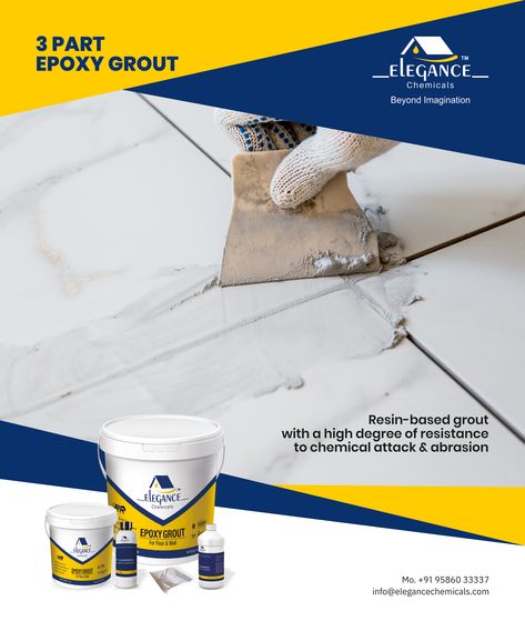 Resin-based grout with a high degree of resistance to chemical attack & abrasion. #elegancechemical #latex #adhesive #tileadhesive #chemicalindustry #chemicalproduct #chemical #epoxygrout #ceramicworld #epoxy #grout #tilegrout #epoxyfloors #epoxywalls #house #architecture #building #buildingmaterial #homerenovation #interiordesign Bedroom Wooden Floor, Epoxy Grout, Chemical Industry, Tile Grout, House Architecture, Grout Cleaner, Adhesive Tiles, Wooden Floor, Grout