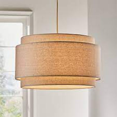 Rustic Kitchen Island Lighting, Modern Kitchen Pendant Lights, Linen Pendant, Modern Organic Home, Kitchen Island Lighting Modern, Drum Pendant Light, Lights Ideas, Drum Pendant Lighting, Island Pendant Lights