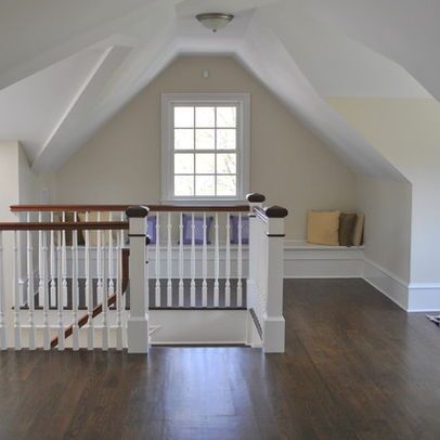 Room Above Garage Design Ideas, Pictures, Remodel, and Decor - page 9 Attic Master Suite, Attic Design Ideas, Room Above Garage, Attic Staircase, Attic Renovation Ideas, Finished Attic, Attic Playroom, Attic Loft, Small Attic