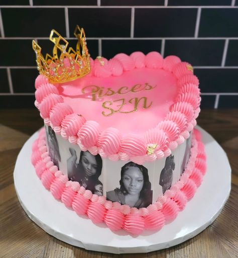 Pisces Szn... Happy Birthday! I edited the photos in Canva for the 1st time and love how they turned out!! #odenisecupcakesandsweets #millbrookalabamabaker #mgm #smallbusiness #cakedecorating #cakesofinstagram