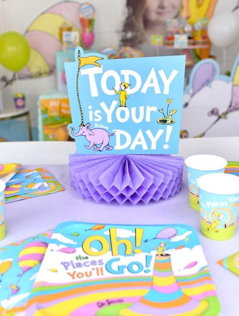 Oh The Places Youll Go Party Decorations, The Places Youll Go, Kindergarten Graduation Party, Party Planning Ideas, Preschool Graduation, Wedding Projects, Kindergarten Graduation, Classroom Inspiration, Graduation Ideas