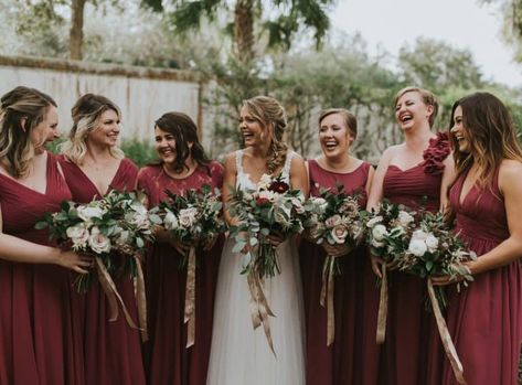 Fall Sarasota Outdoor Chic Wedding Dresses For Mother Of Bride, Cinnamon Rose Wedding, Wedding Design Ideas, Wine Bridesmaid Dresses, Bridesmaids Photo, Calamigos Ranch Wedding, Cinnamon Rose, Jenny Yoo Bridesmaid, Sarasota Wedding