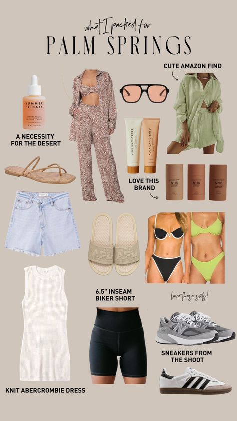 Palm Springs Pool Party Outfit, Outfit Ideas For California Vacation, Palm Springs Dinner Outfit, Palm Springs Night Out Outfit, Palm Springs California Outfits, Palm Springs Outfit Ideas Winter, Palm Desert Outfits, Scottsdale Outfits Summer, Palm Springs Outfit Spring