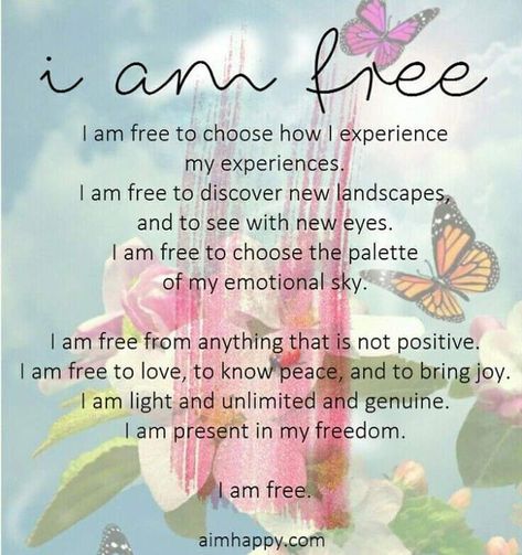 I Am Amazing Quotes Beautiful, Peace Affirmations Inspiring Quotes, I Am Free Affirmation, Yoga Affirmations Inspiring Quotes, Release Guilt Affirmations, I Am Free Quotes, Picture Affirmations, Spiritual Affirmations For Women, Affirmation Sayings