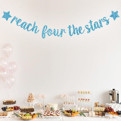 4th Girl Birthday Party Themes, Reach 4 The Sky Birthday, Birthday Party For 4 Year Girl, Reach 4 The Stars Birthday Girl, Reach Four The Star Birthday Girl, Reach Four The Stars Girl Party, 4th Bday Party Girl, 4 Yr Birthday Ideas Girl, Girl Fourth Birthday Party Ideas