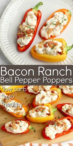 Simple Healthy Snacks Savory, Healthy Snacks For Superbowl, Keto Recipes With Bell Peppers, Pepper Snacks Healthy, Snacks With Bell Peppers, Healthy Snacks Peppers, Easy Side Dishes Healthy, Healthy Party Dishes, Snacks With Peppers