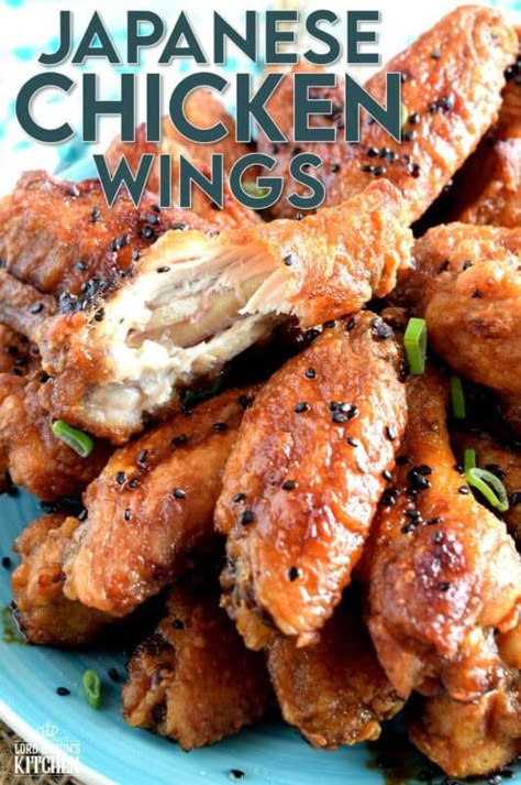 Japanese Chicken Wings, Air Fryer Recipes Chicken Wings, Chinese Chicken Wings, Wing Recipes Baked, Asian Chicken Wings, Wings Recipe Baked, Chicken Wing Recipes Fried, Chicken Wings Recipes, Wing Sauce Recipes