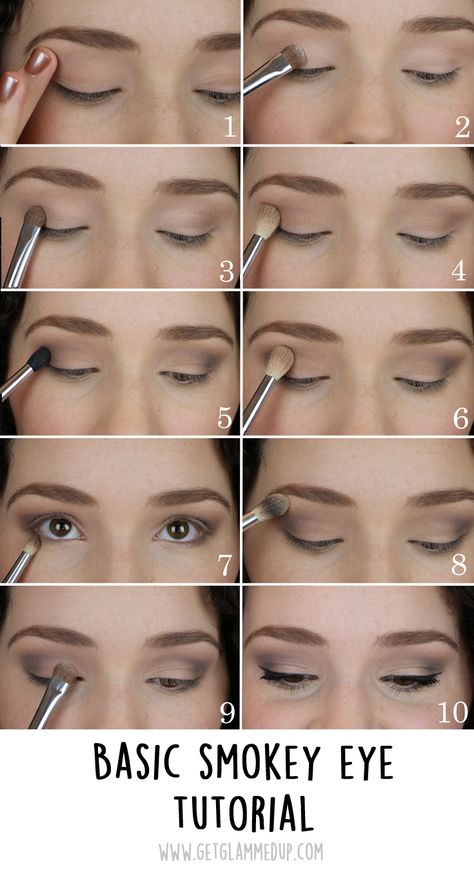 Smokey Eye Tutorial For Beginners, Eye Tutorial For Beginners, Easy Smokey Eye Tutorial, Eye Makeup For Beginners, Easy Smokey Eye, Smoky Eye Tutorial, Easy Eye Makeup Tutorial, Eyeliner For Hooded Eyes, Smokey Eye Easy