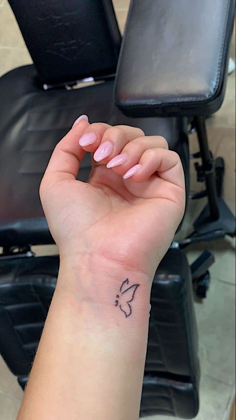 Basic Tattoos, Pola Tato, Health Tattoo, K Tattoo, Semicolon Tattoo, Small Pretty Tattoos, Petite Tattoos, Healing Tattoo, Pretty Tattoos For Women