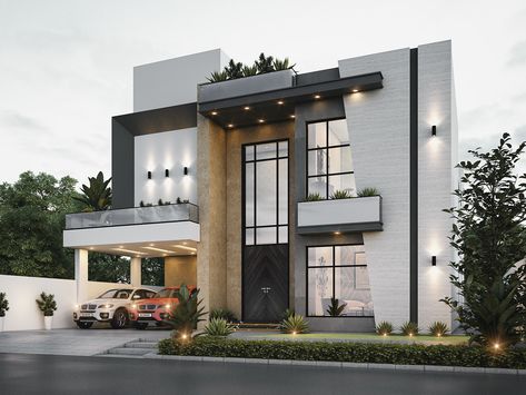 Front Wall Design, Exterior House Color, Front Elevation Designs, Architect Design House, Modern Exterior House Designs, Duplex House Design, التصميم الخارجي للمنزل, House Front Design, Design Innovation