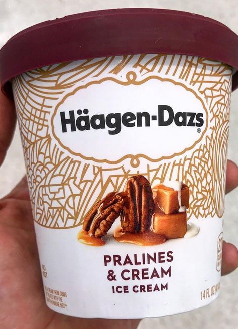 Pralines And Cream Ice Cream, Haagen Dazs Ice Cream, Pralines And Cream, Ice Cream Pint, Haagen Dazs, Ice Cream Companies, Cream Ice Cream, Pecan Pralines, Chocolate Strawberry