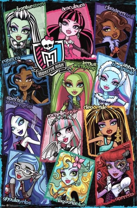 Image Monster, Grid Poster, Disney Barbie, Monster High School, Arte Monster High, Monster High Pictures, Moster High, Personajes Monster High, Monster High Art