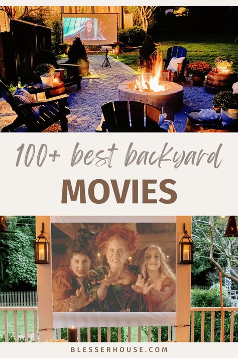 Make your backyard the go-to spot for epic movie nights with this easy setup guide. Learn how to create a cozy outdoor theater, complete with comfortable seating, great movie selections, and festive decor. Whether it’s for a birthday party, Halloween, or a casual weekend, these ideas will make your night party truly special. Fire Pit Movie Theater, Backyard Movie Party Decorations, Spooky Backyard Movie Night, Campfire Movie Night, Movie Night In Backyard, Outdoor Halloween Movie Party, Backyard Movie Night Ideas Birthday, Movie Night Movie Ideas, Fall Backyard Movie Night