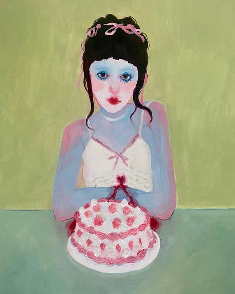 Surrealist Painting, Cake Painting, Iphone Widgets, Superflat, Cake Dress, Arte Grunge, Quirky Art, Dress Cake, 11x14 Print