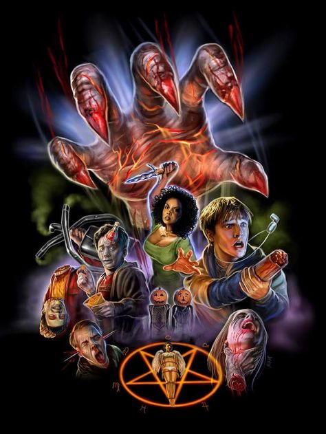 Idle Hands Peter Jackson, Idle Hands, Movies Posters, Halloween Horror Movies, Slasher Movies, Horror Artwork, Horror Posters, Horror Movie Art, Horror Icons