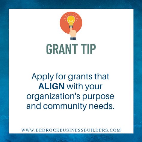 Make sure to apply for grants that are a good “fit” for your organization. Grant writing needs a strategic process of articulating and outlining how your ideas mirror what the grant opportunity is supposed to accomplish. #bedrockbusinessbuilders #granttips #grants #business Grant Format, Facebook Lottery, Grant Money, Delivery Pictures, Grant Writing, Government Grants, Essay Writer, Business Grants, New Photo Download