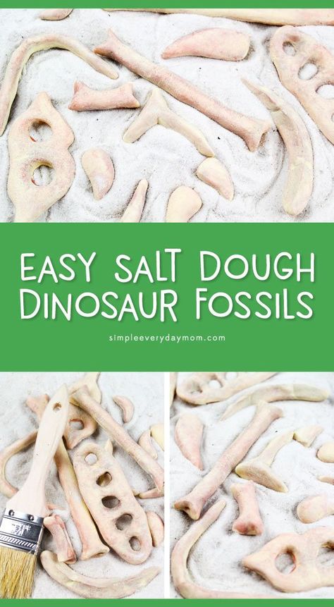 Salt Dough Fossils, Dinosaur Excavation, Fossils Activities, Dinosaur Lesson, Dinosaur Theme Preschool, Dinosaur Activities Preschool, Diy Dinosaur, Dinosaurs Preschool, Dinosaur Fossil