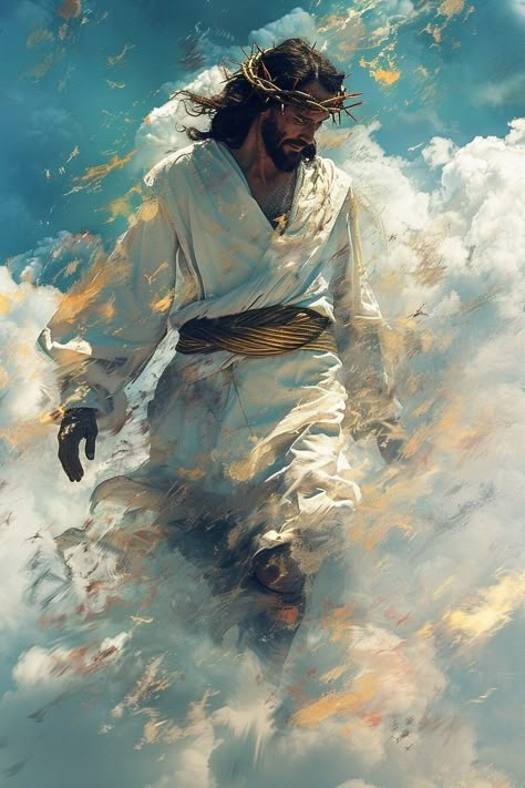 Faithful Messenger (@_PowerOfWord_) on X Jesus Art Paintings, Picture Wall Ideas, Jesus Coming Back, Jesus Christ Painting, Jesus Artwork, Jesus Christ Artwork, Pictures Of Christ, Picture Picture, Heaven Art