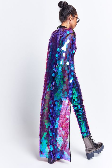 **Mermaid Sequin Maxi Kimono by Jaded London | Topshop Festival Outfits Australia, Sequin Kimono, Maxi Kimono, Look Festival, Topshop Outfit, Festival Outfit, Sequin Dress, Festival Outfits, Festival Fashion