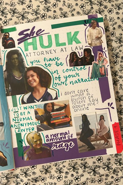 she-hulk: attorney at law season 1 page in my mcu journal Marvel Scrapbook, Marvel Journal, 5 Guys, Attorney At Law, Creative Journal, Journal Page, Scrapbook Journal, Journal Pages, Season 1