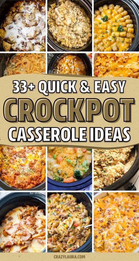 If you're looking for a new slow cooker recipe for lunch or dinner... check out these super tasty and easy to make crockpot casserole recipe tutorials and ideas for inspiration to get started cooking! Easy Hearty Crockpot Meals, Crockpot Casseroles Dinner, Easy Good Crockpot Meals, Fall Potluck Crockpot Recipes, Crockpot Recipes For Beginners, Complete Crockpot Meals, Quick Easy Slow Cooker Meals, Pot Luck Slow Cooker Recipes, Crockpot Recipe For Potluck