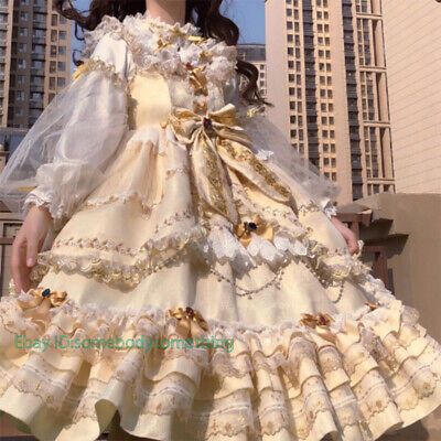 Premium Quality Princess Sweet Lolita Dress Vintage Luxury Lolita Set Cute Victorian Top+dress, Fashion Women's Dresses Victorian Top, Dress Kawaii, Princess Tea Party, Sweet Lolita, Kawaii Girl, Lolita Dress, Gothic Lolita, Dress Vintage, Tea Party