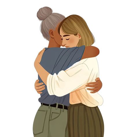 Discover the essence of Embrace of Comfort in our latest design! An illustration of two women in a heartfelt embrace, conveying trust and friendship. Explore more: https://artwaves65.studio/friendship-s-warmth #embrace #comfort #friendship #warmth #illustration #two #women #heartfelt #conveying #trust #friends #affection #support #tenderness #bonding #understanding #serenity #empathy #connection #caring Warmth Illustration, Women Hugging, Hugging Drawing, Friends Hugging, Friends Image, Supportive Friends, Felt Hearts, Drawing Reference, Latest Design