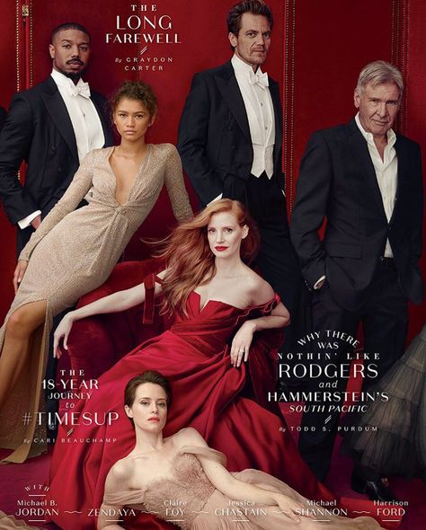 Group Photo Poses, Graydon Carter, Zendaya Style, Annie Leibovitz, Zendaya Coleman, Family Posing, British Actresses, Jessica Chastain, Fashion Portrait