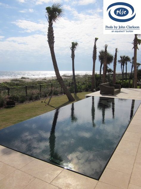 PVB Perimeter Overflow - Beach Style - Pool - Jacksonville - by Pools by John Clarkson | Houzz Overflow Pool, Swimming Pool Construction, Ponte Vedra Beach, Pool Construction, Historical Landmarks, Atlantic Ocean, Beach Pool, Pool Designs, Backyard Pool