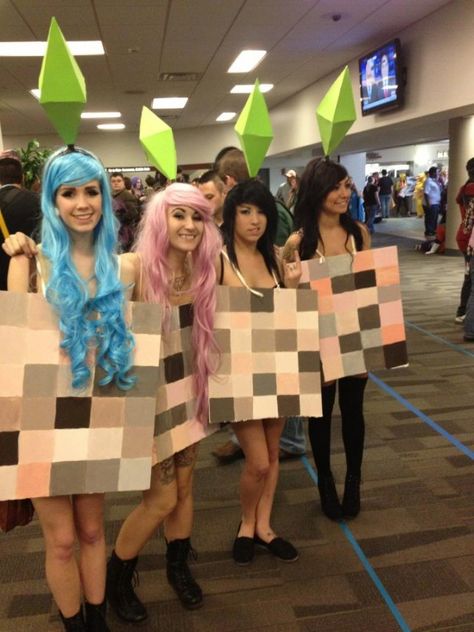 21 Creative Group Costume Ideas for Girls | Brit + Co Creative Group Costumes, Sims Costume, Karneval Diy, 3 People Costumes, Best Costume Ever, Diy Kostüm, Creative Costumes, Group Costumes, Group Halloween Costumes