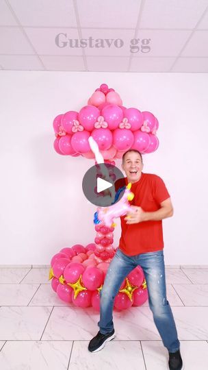 Cómo hacer un carrusel de globos para fiestas Guía paso a paso para un divertido carrusel de globos. Gustavo gg #gustavogg #globos #decoracionconglobos #globoflexia #decoracion | Gustavo gg | Jayme Stone · Down Yonder Balloon Sculptures, Carousel, Balloons, Sculpture, Stone