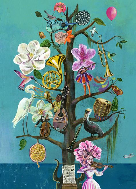 Olaf Hajek, Folklore Art, Art Du Collage, Fancy Art, Illustration Botanique, Communication Art, Art Et Illustration, Naive Art, Tree Art